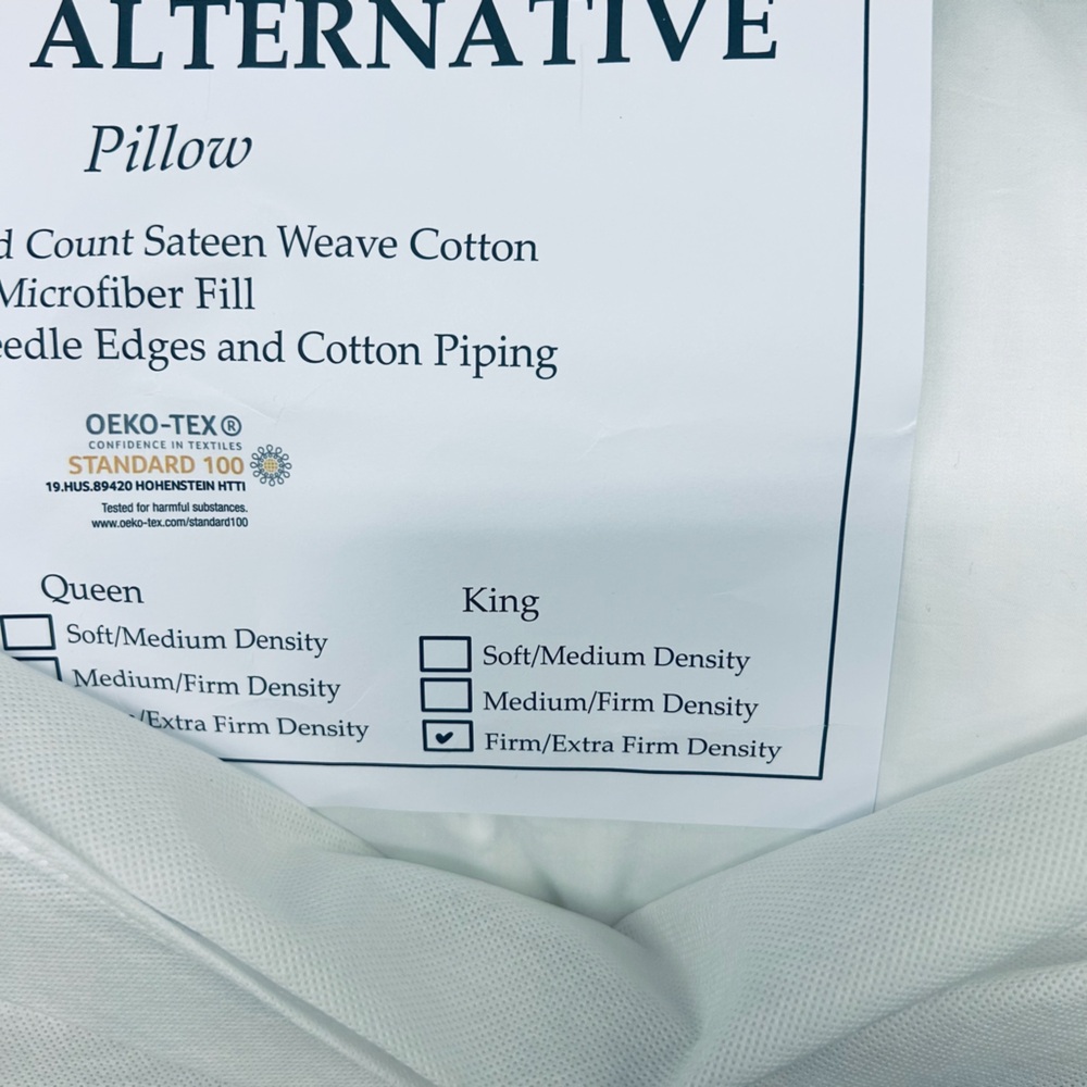 NWOT QUINCE Premium Down Alternative Pillow Firm King 5139 - Picture 9 of 13